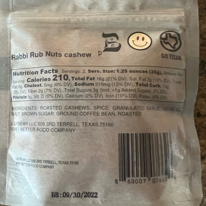Smo’ Better Food Rabbi Rubbed Nuts Cashews Review abillion