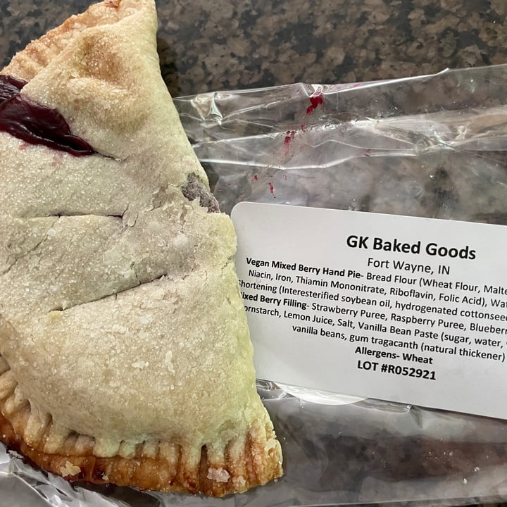 Gk baked goods Vegan hand pie mixed berry Review abillion
