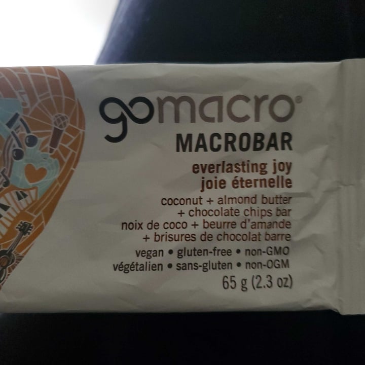 review photo of GoMacro Everlasting Joy - Coconut + almond butter + chocolate chip bar shared by @marij on 05 May 2021 - review