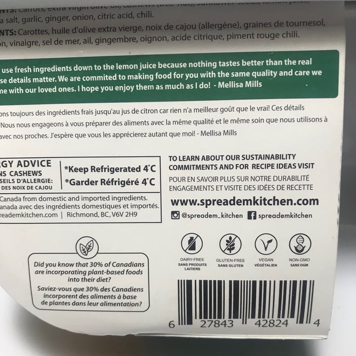 Spread'Em Kitchen Cultured cashew soft cheese Review abillion