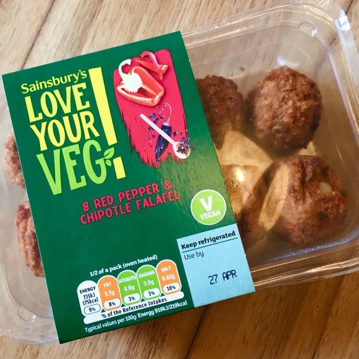 Sainsbury's Love Your Veg Red Pepper & Chipotle Falafel Review abillion