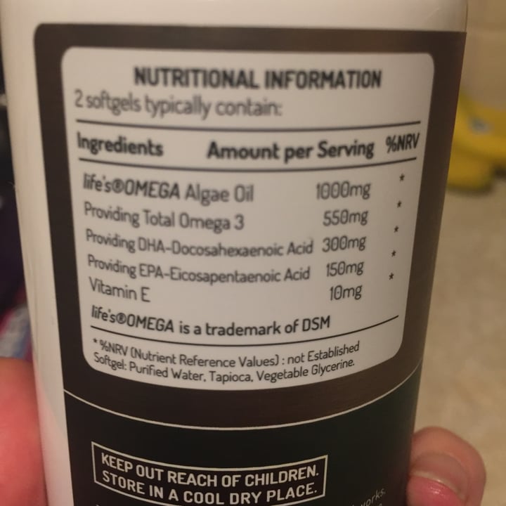 Time health Vegan omega 3 DHA and EPA Review abillion