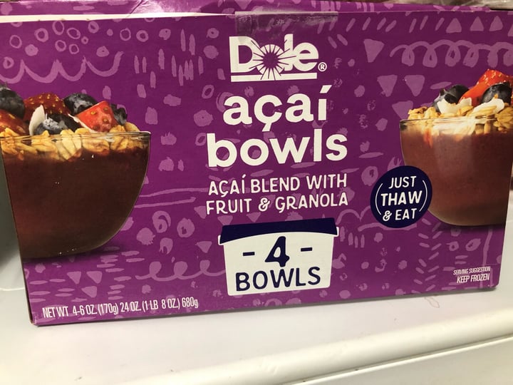 Dole Açaí bowls Review abillion