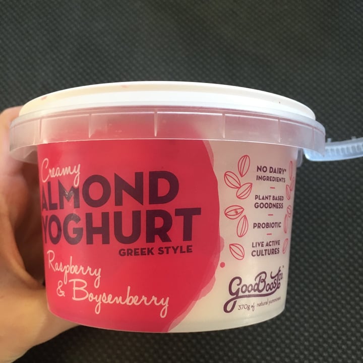 Good Boost Co Creamy Almond Yogurt Greek Style Raspberry & Boysenberry