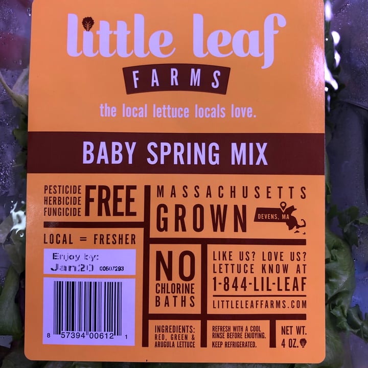 Little Leaf Farms Baby spring mix Review abillion