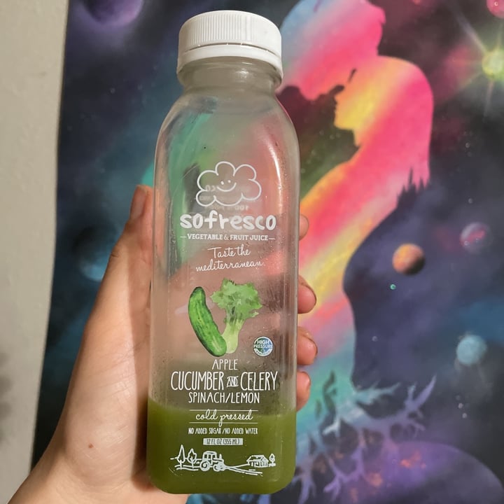 Sofresco Apple, Cucumber and Celery Spinach/Lemon Cold Pressed Juice