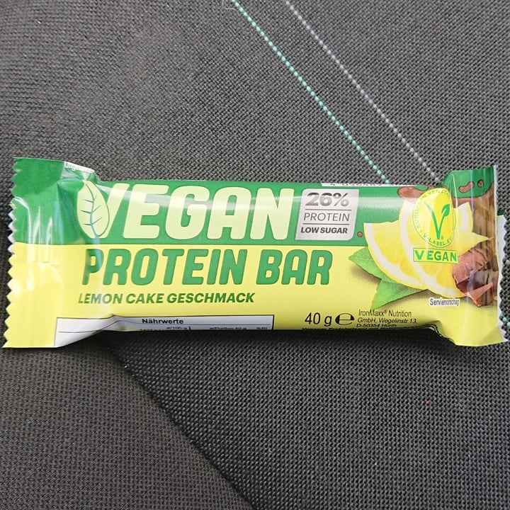IronMaxx Vegan Protein Bar Lemon Cake Flavor Review abillion