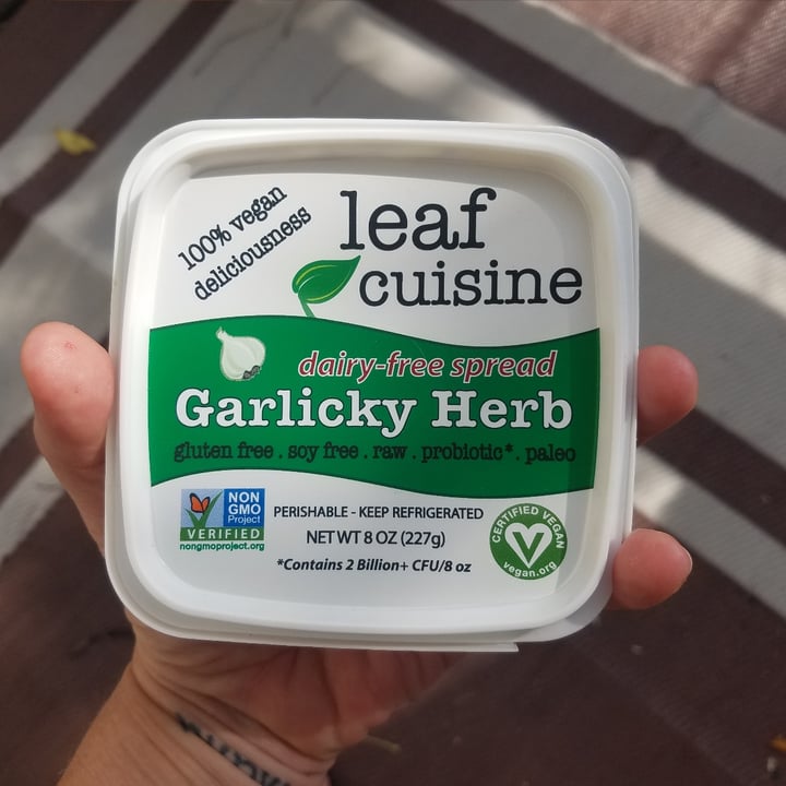 Leaf Cuisine Garlicky Herb Dairy Free Spread Reviews abillion