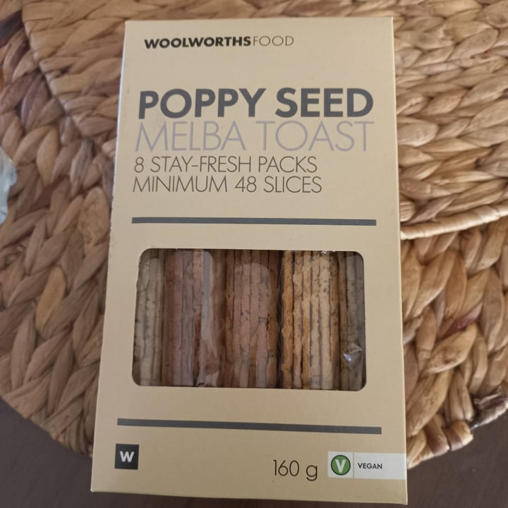 review photo of Woolworths Food Poppy Seed Melba Toast shared by @talthegreenteacher on 08 Dec 2022 - review