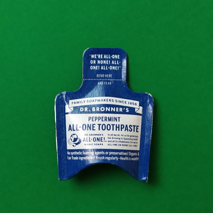 Dr. Bronner's Peppermint Toothpaste Review abillion
