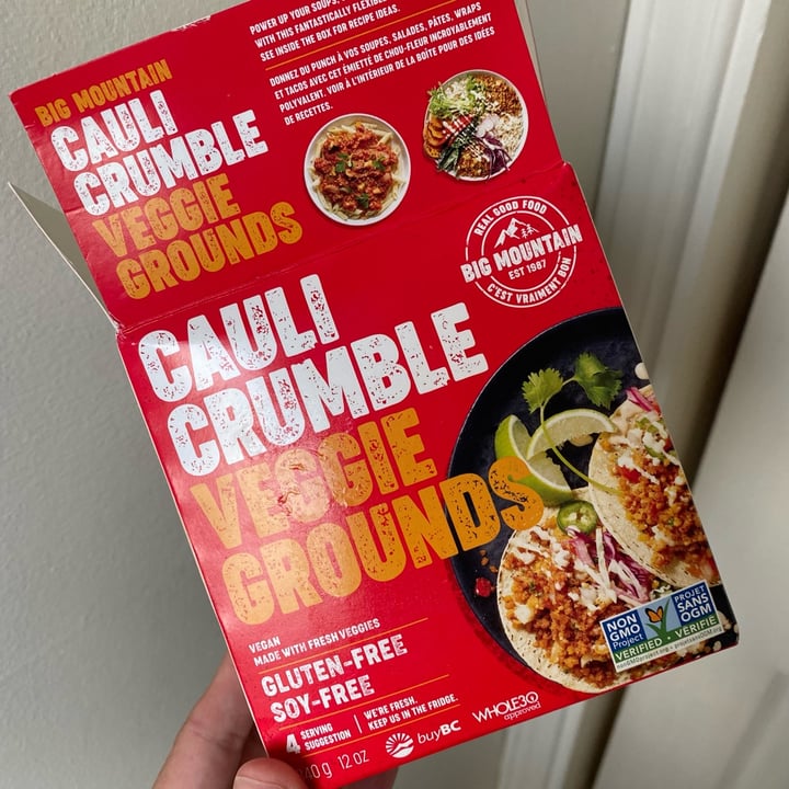 Big Mountain Foods Cauli Crumble Veggie Grounds Review abillion