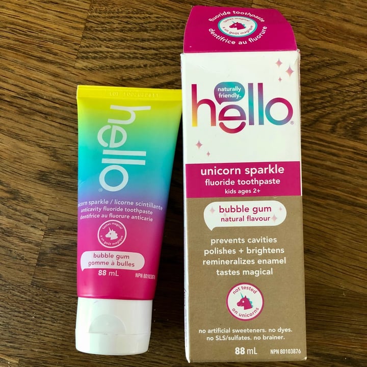 Hello Toothpaste Unicorn Sparkle Fluoride Review abillion