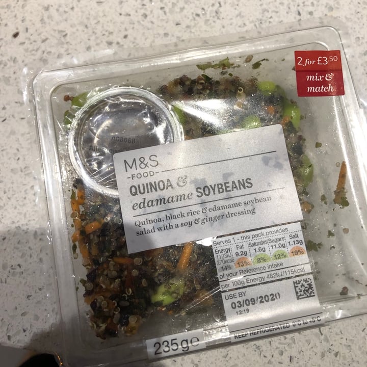 Marks & Spencer Food (M&S) Quinoa and edamame beans Review abillion