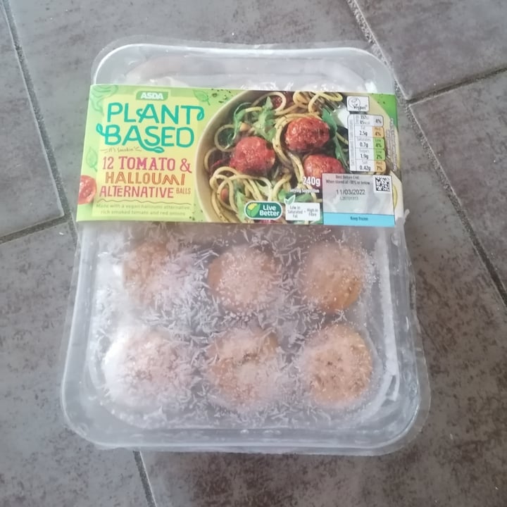 Asda Plant Based Tomato and Halloumi alternative Balls Review abillion