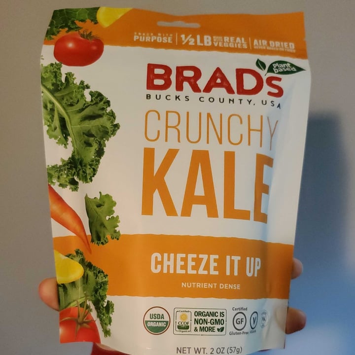 Brad’s Plant Based Brad's crunchy Kale cheeze it up Review abillion