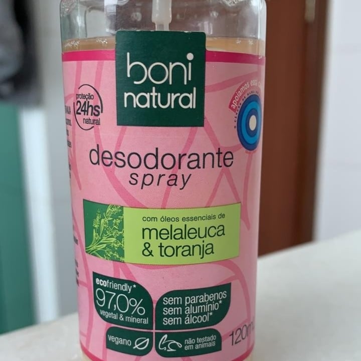 Boni natural Desodorante Spray Melaleuca & Toranja Review abillion