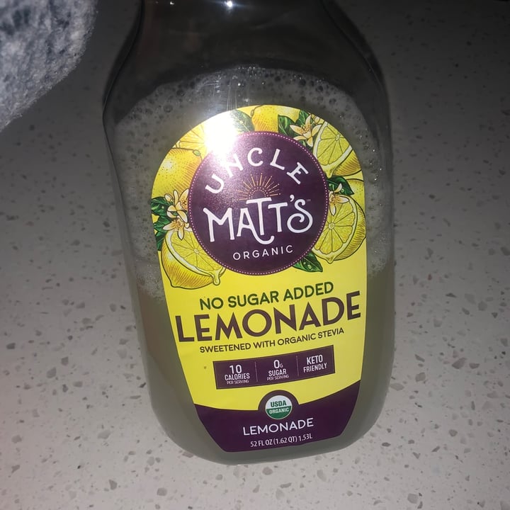 Uncle Matt's Organic no sugar added lemonade Review abillion