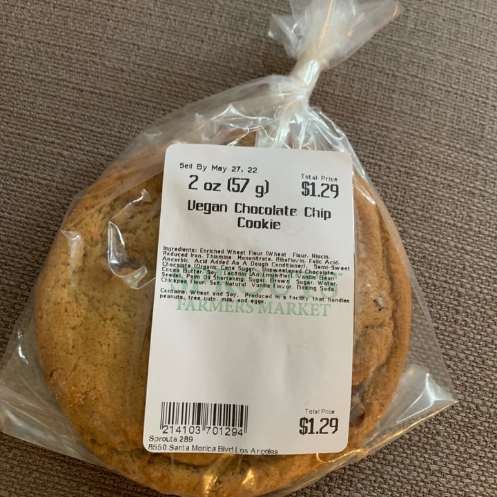 Sprouts Farmers Market vegan chocolate chip cookie Review abillion