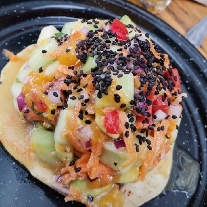 Las Hijas de la Tostada Villahermosa Tostada Vegetariana de ceviche de  mango Reviews | abillion