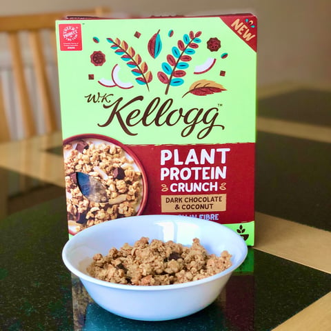 provokere Regnfuld ønske Kellogg Plant Protein Crunch Dark Chocolate and Coconut Reviews | abillion