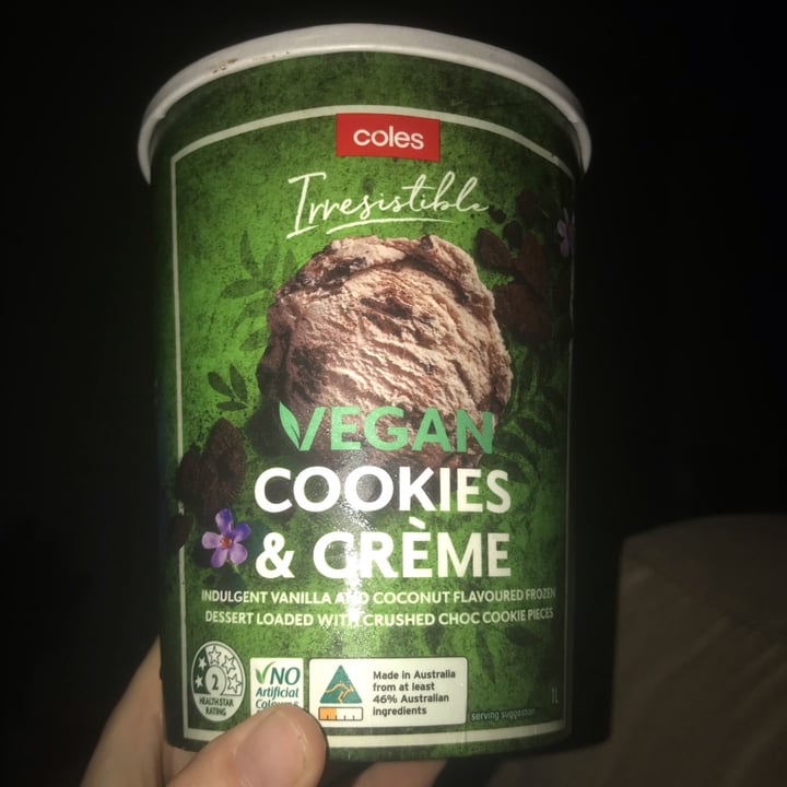 Coles Vegan Cookies & Crème Ice Cream Review abillion