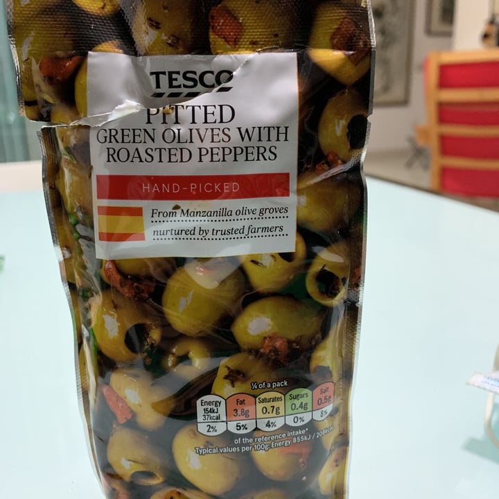 Tesco Tesco Pitted Green Olives with Roasted Red Peppers & Herbs Review