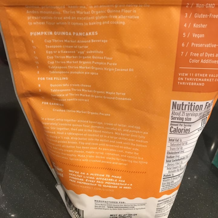 Thrive Market Quinoa Flour Reviews abillion