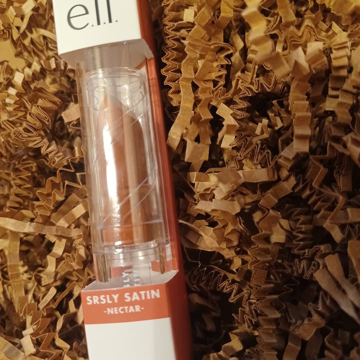 e.l.f. Cosmetics Seriously Satin Lipstick Nectar Review abillion