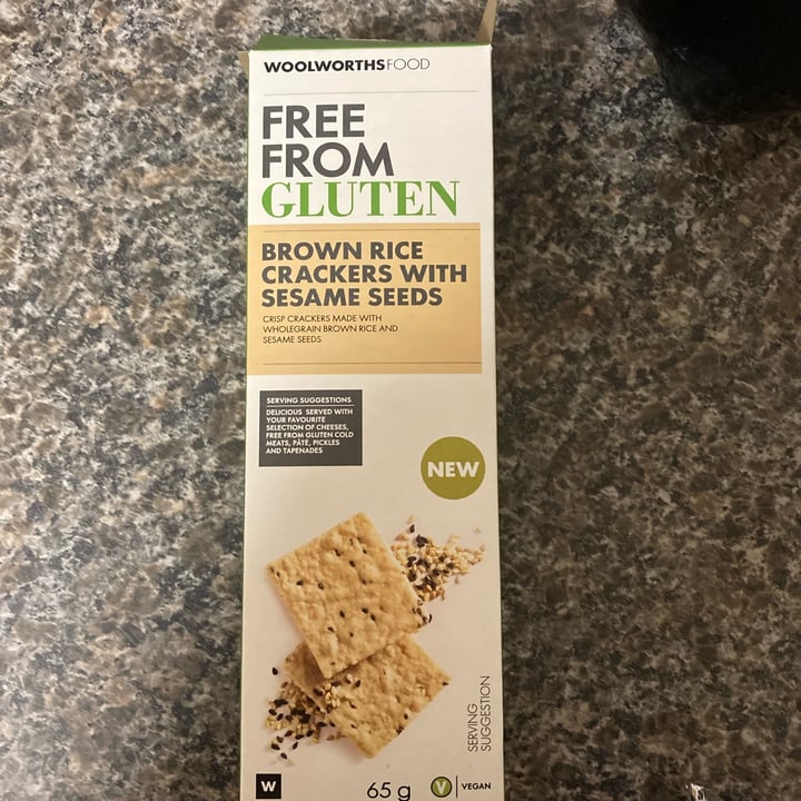 Woolworths Food Free from gluten Brown Rice Crackers Review abillion