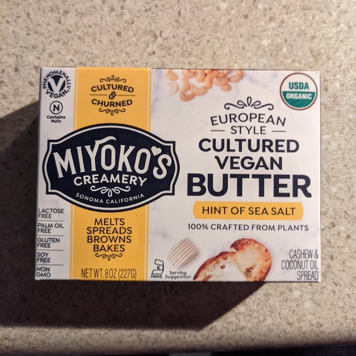 photo of Miyoko's Creamery European Style Cultured Vegan Butter Hint of Sea Salt shared by @ghundley on  23 Sep 2021 - review