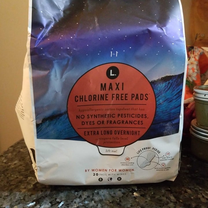 L. Maxi Chlorinefree pads Reviews abillion