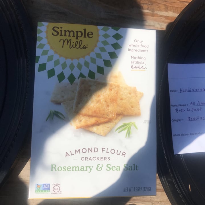 Simple Mills Rosemary & salt almond flour crackers Review abillion