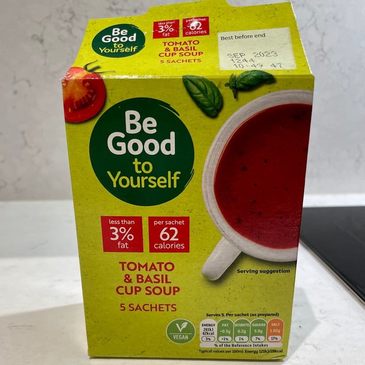 Be good to yourself Tomato & Basil Cup Soup Review abillion