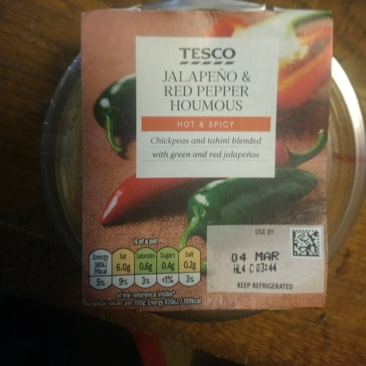 Tesco Jalapeño & Red Pepper Houmous Review abillion
