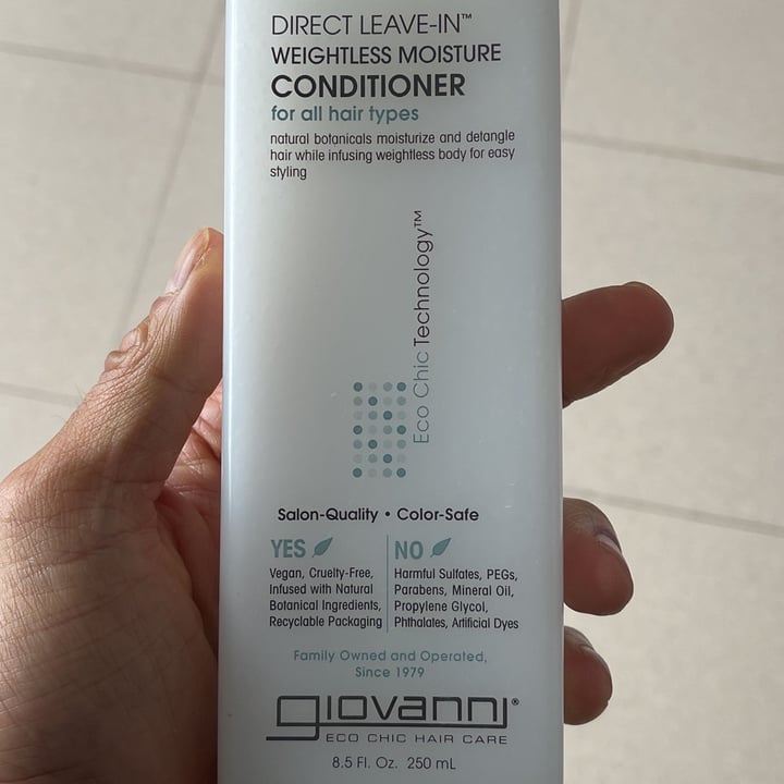 Giovanni Cosmetics Direct leave in conditioner Review abillion