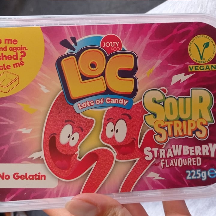 Jouy & co sweets Sour strips strawberry flavoured Review abillion