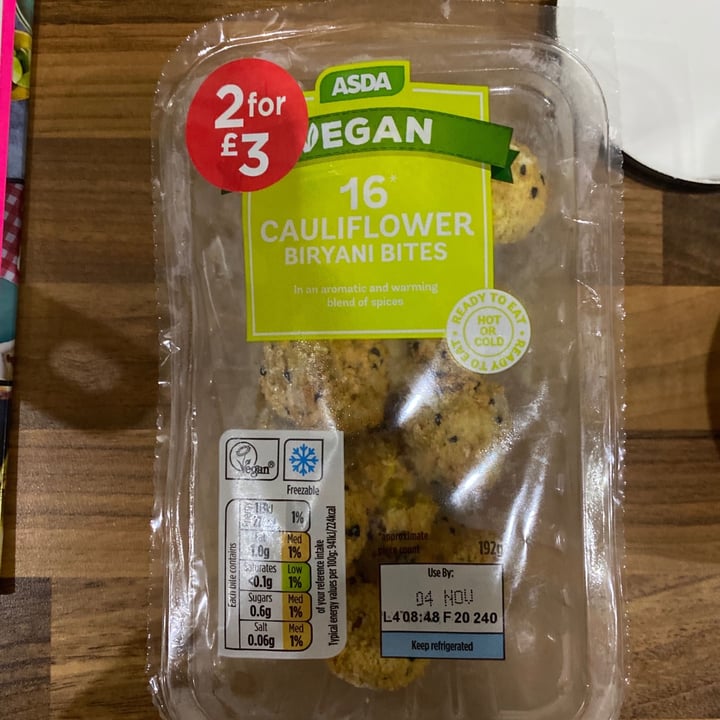 ASDA Vegan cauliflower biryani bites Review abillion