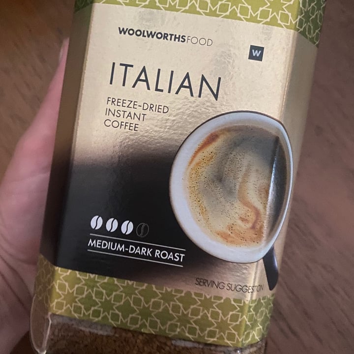 Woolworths Italian freeze dried instant coffee Medium to dark Reviews