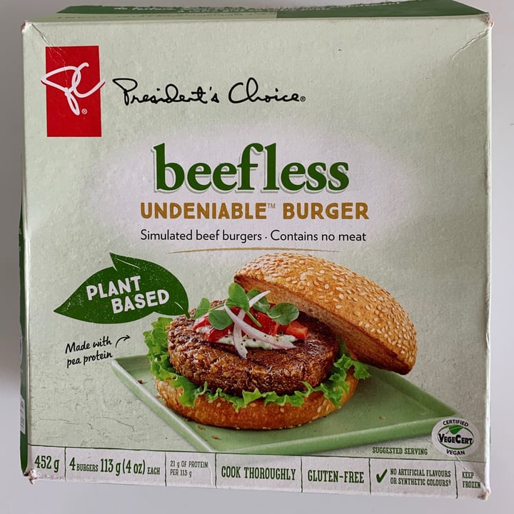 President's Choice Beefless Undeniable Burger Review abillion