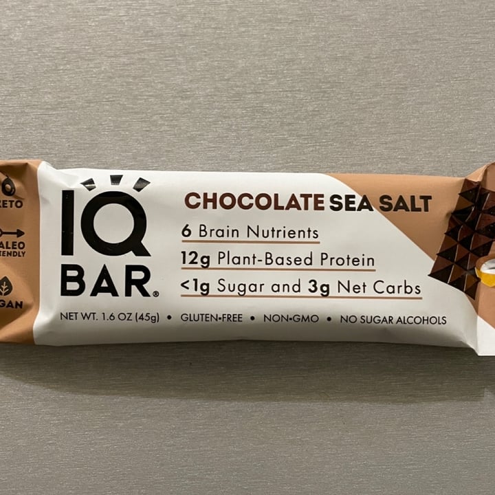 IQ Bar Chocolate Sea Salt Protein Bars Review abillion