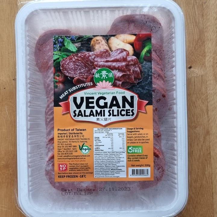 Vincent Vegetarian Food vegan salami slices Review abillion