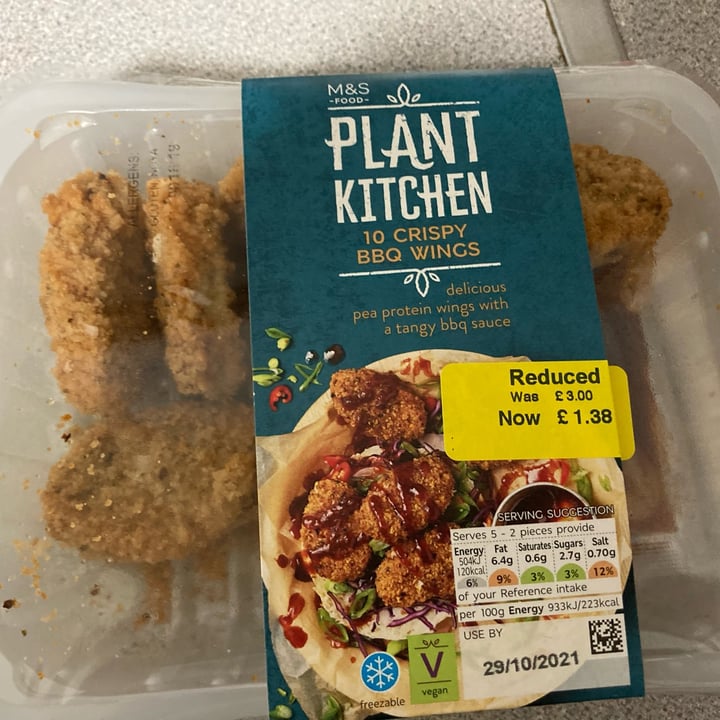 Plant Kitchen (M&S) Crispy BBQ wings Review abillion