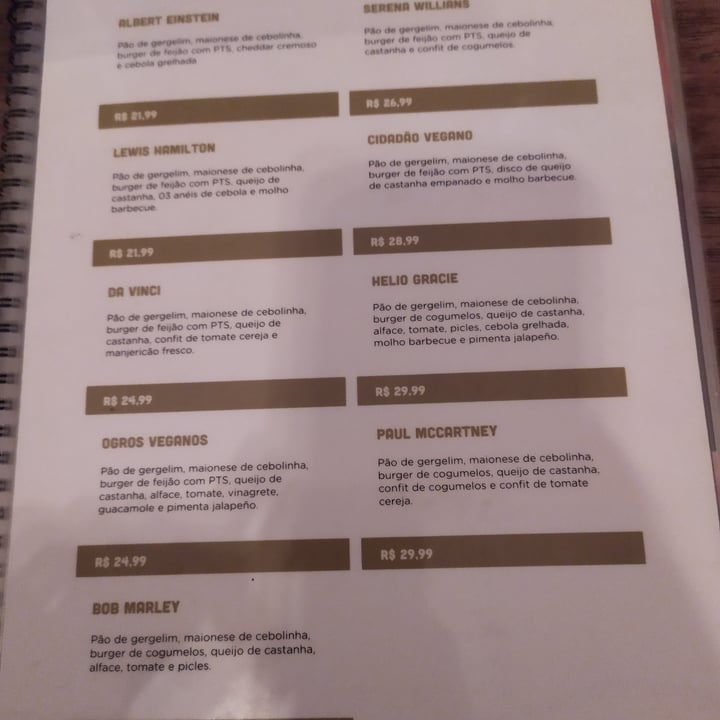 Cidadão do Mundo Burgers & Arts Paul McCartney Hambúrguer vegano Reviews abillion