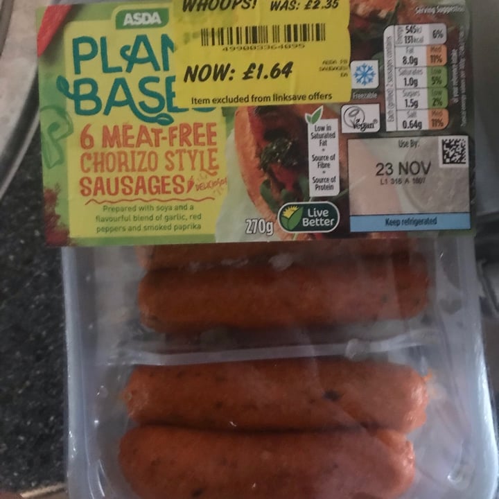 ASDA Chorizo style sausages Review abillion