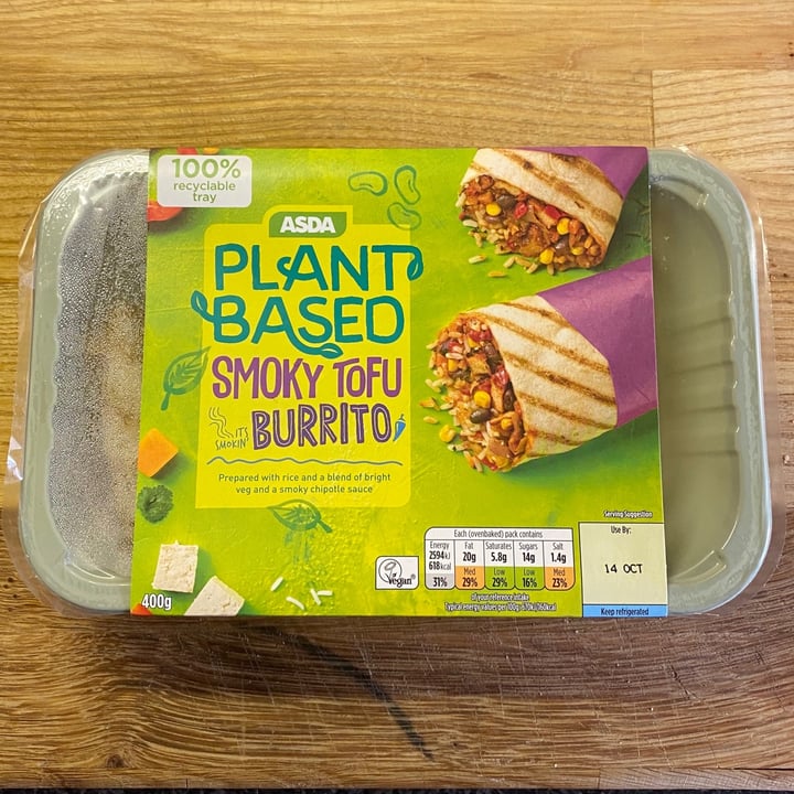 ASDA Plant based smoky tofu burrito Review abillion