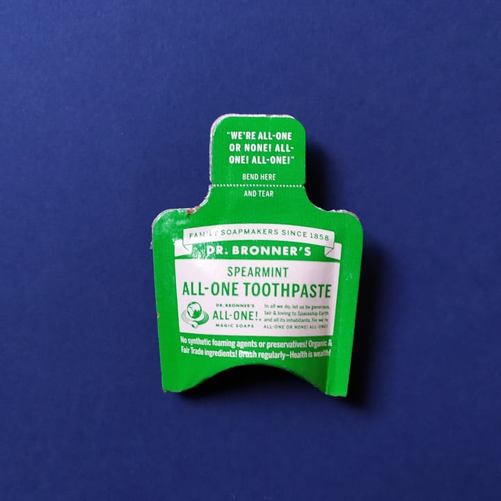 Dr. Bronner's Toothpaste spearmint Review abillion
