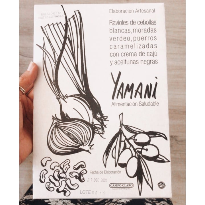 review photo of Yamani Alimentos Ravioles de Cebollas Blancas, Moradas, Verdeo, Puerros, Caramelizadas con Crema de Cajú y Aceitunas Negras shared by @sarafeit on 01 Jan 2021 - review
