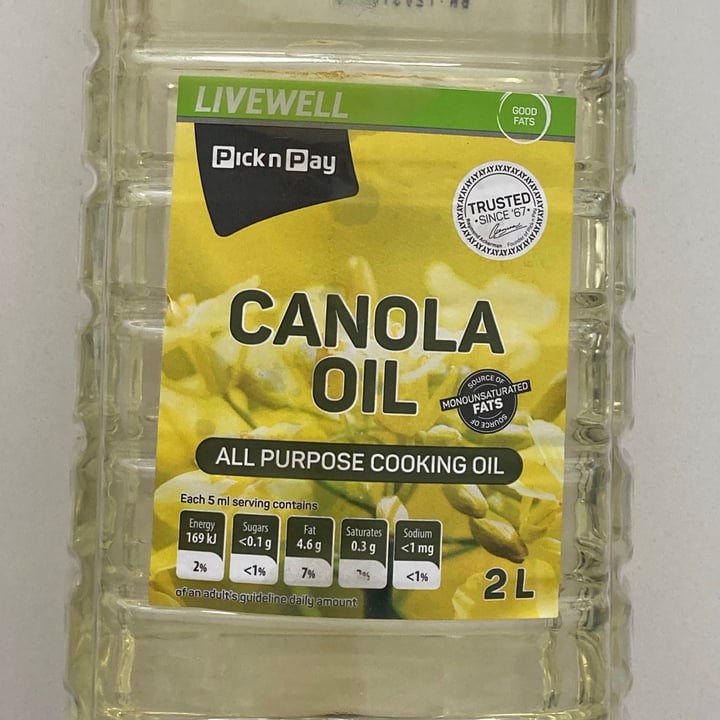 Pick n Pay Canola Oil Review abillion