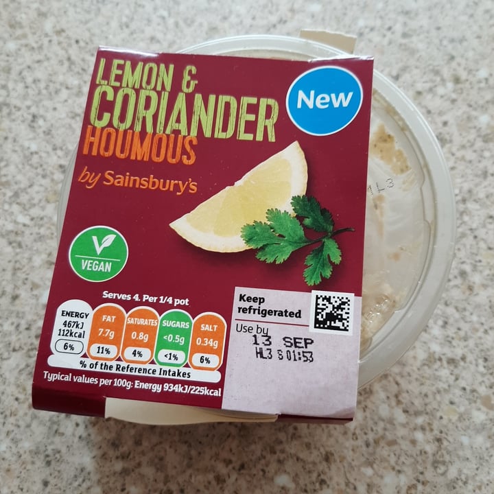 Sainsbury's Lemon & Coriander Houmous Review abillion