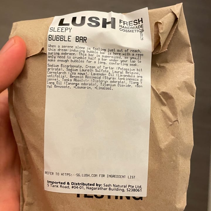 LUSH Fresh Handmade Cosmetics Sleepy Bubble Bar Review abillion